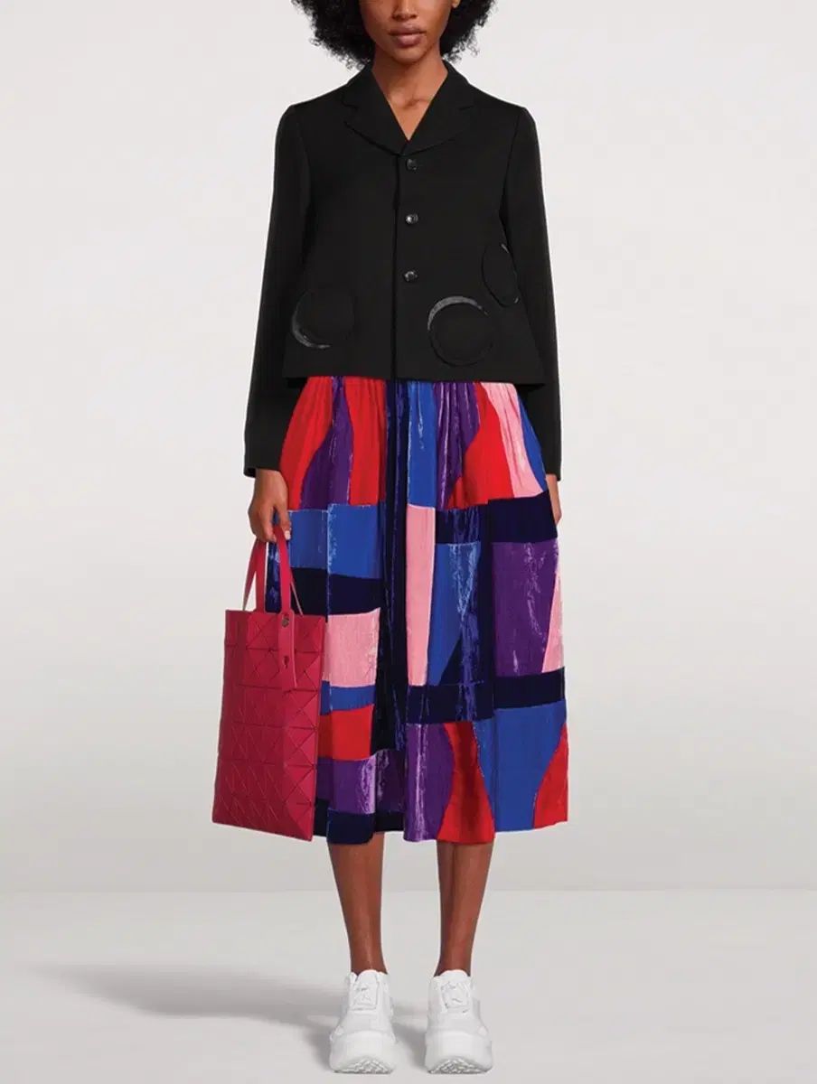 COMME des GARCONS パッチワーク ツアーベルベット スカート