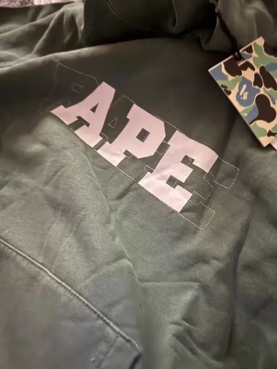 A BATHING APE ウォッシュド エフェクト リラックス フィット プルオーバー フーディー