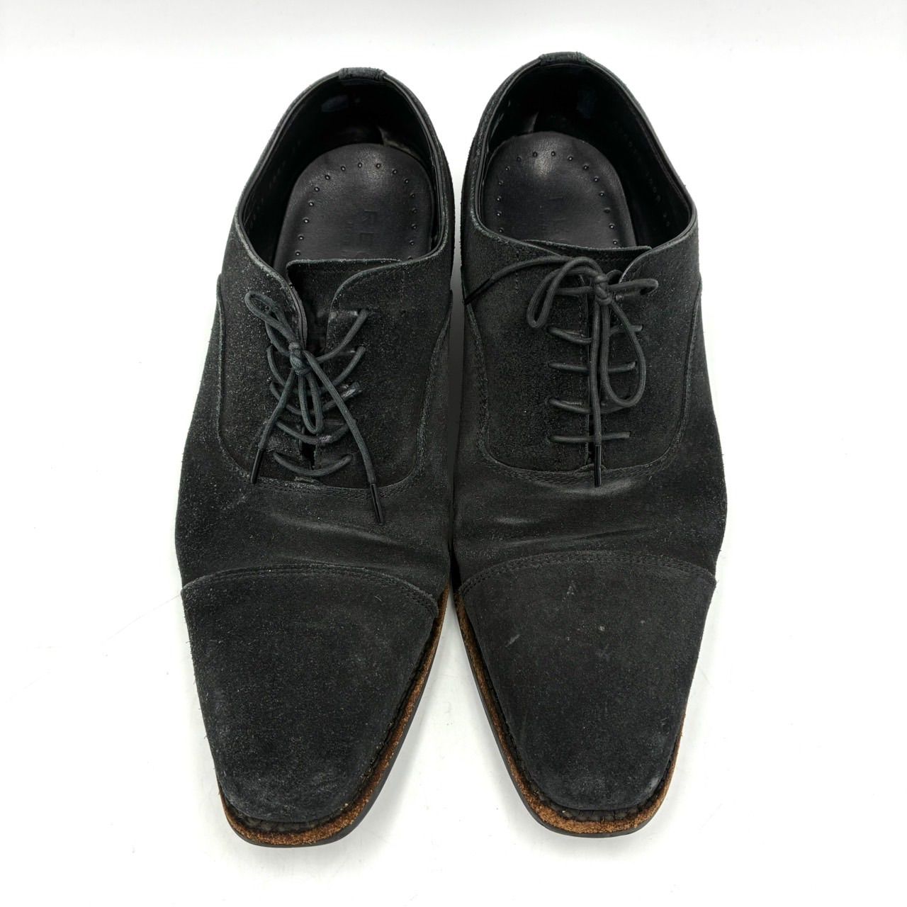 リーガル REGAL 25cm ビジネスシューズ 革靴 黒 スエード ストレート