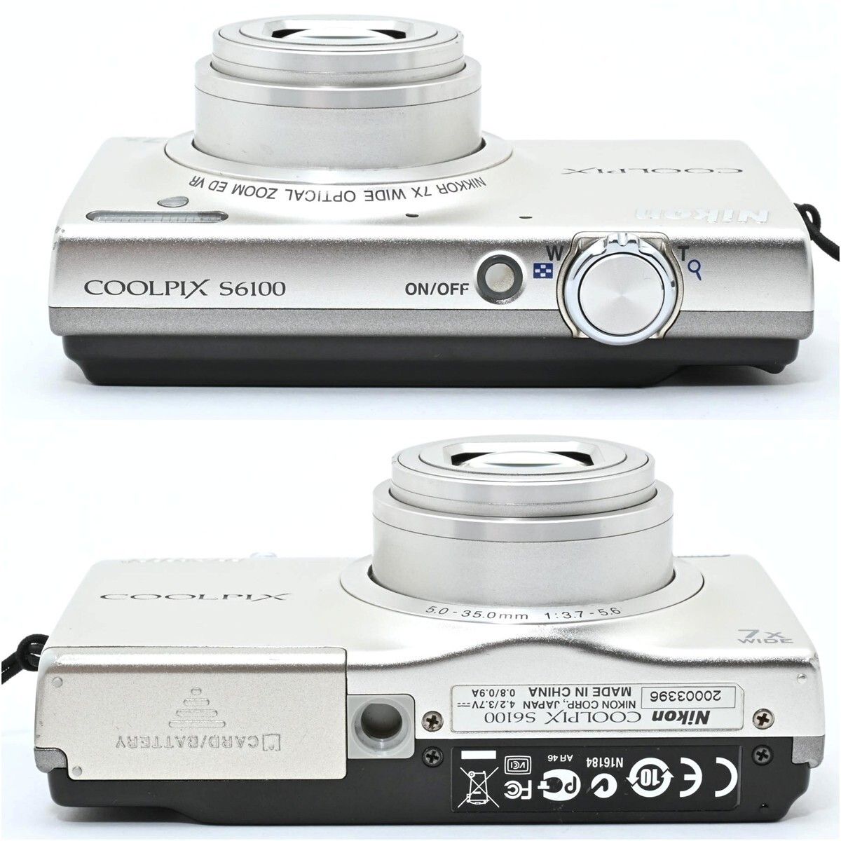 1119＜良品＞ NikonデジタルカメラCOOLPIX S6100 シャンパンシルバー