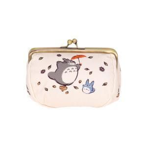 丸眞 スタジオジブリ となりのトトロ 飛び立つトトロ マチ付き口金ポーチ 化粧ポーチ 小物入れ がま口 日本製 入数 3