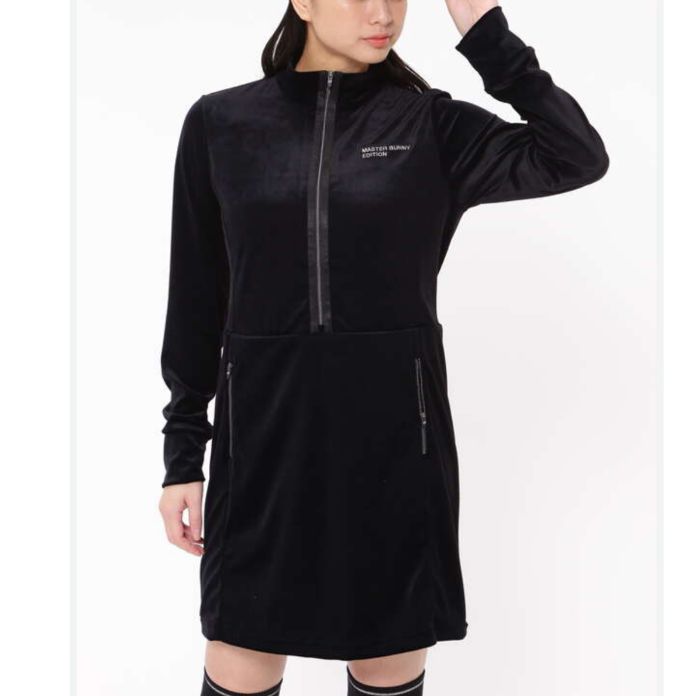MASTER BUNNY EDITION ワンピース ブラック ベロアワンピース | MASTER BUNNY EDITION（マスターバニー