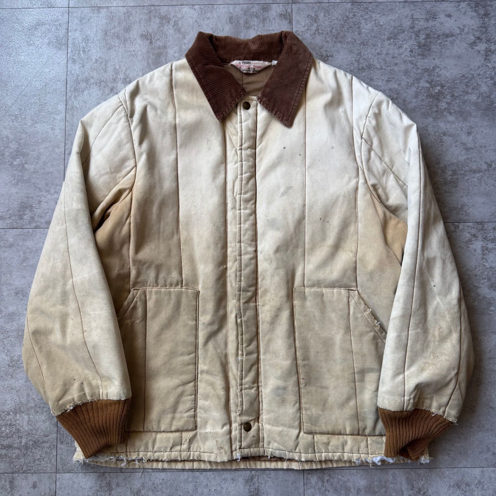 1980 s Walls 2 tone Quilting Duck JKT | 80年代 ウォルズ キルティング ダックジャケット 襤褸 2トーン