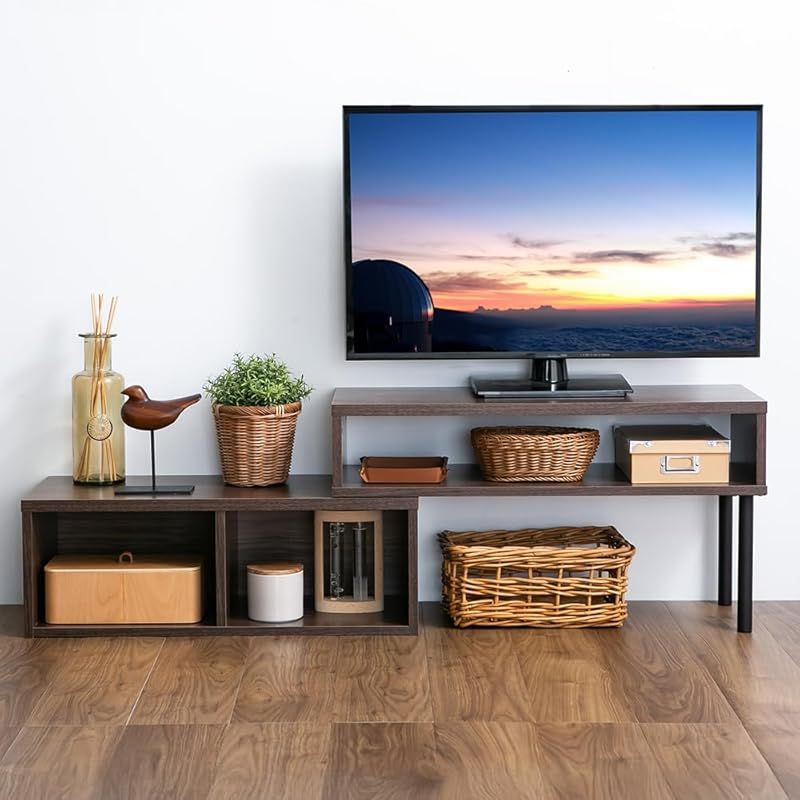 アイリスプラザ 伸縮テレビ台 テレビ台 テレビボード ローボード 伸縮