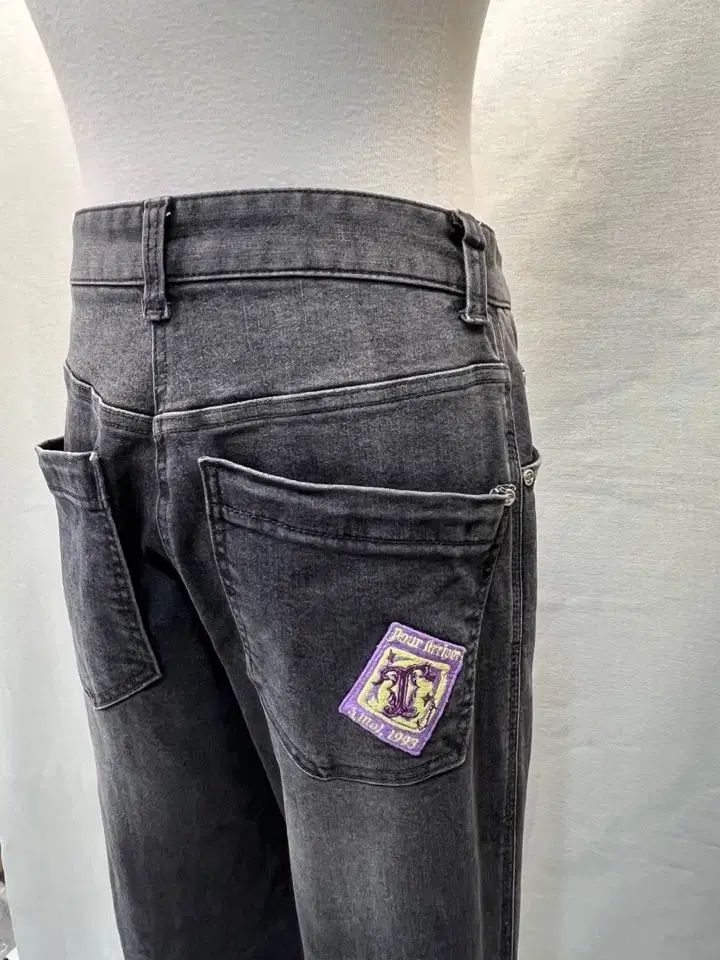 ブラックデニム ワイド