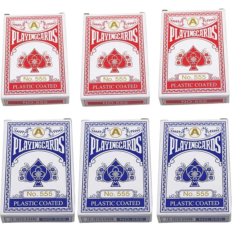 Life2キク トランプ 紙 ポーカー マジック ブラック ポーカー 6パック