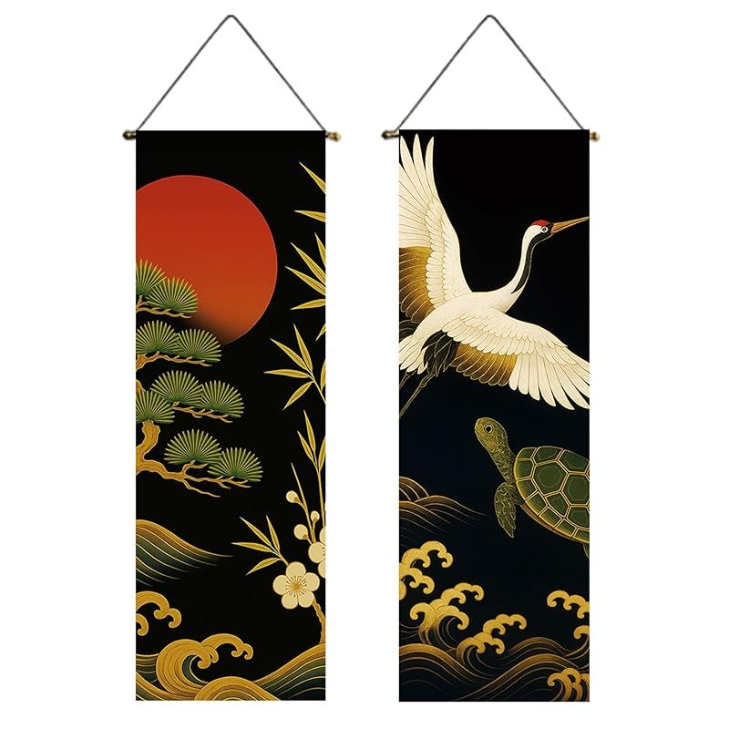 屏風　鶴　祝事　和室　松　鷹　松竹梅和風インテリア　壁掛け　畳　タペストリー live-on_oth-227