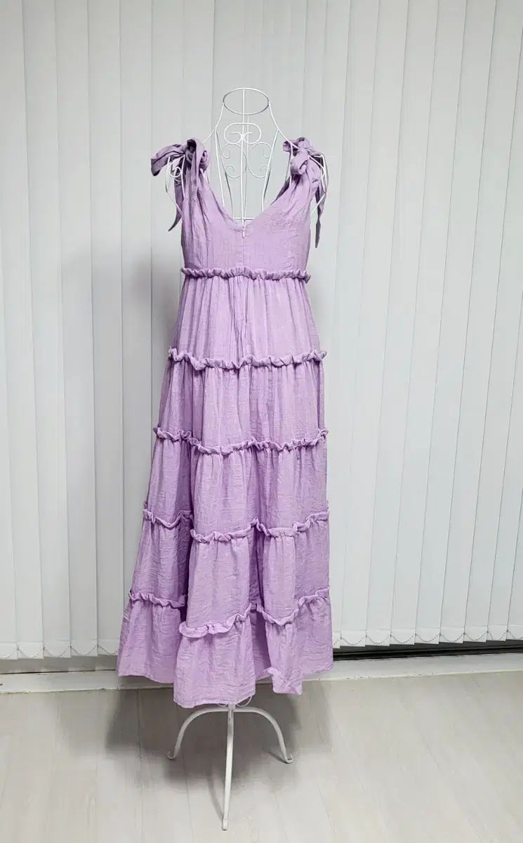  English factory パープル マキシ ONE PIECE xs 長袖 七分袖 その他