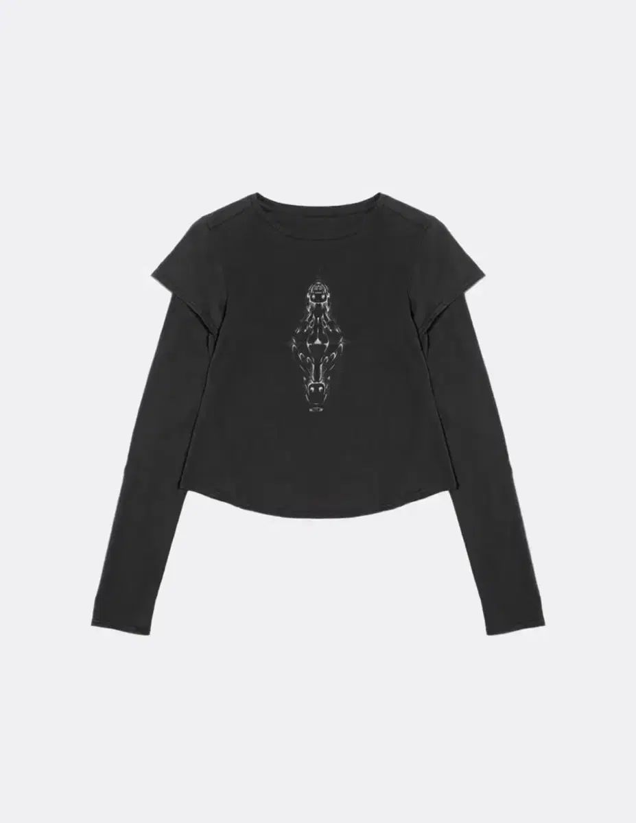 スマートアーバンユーズフル suu コイセイー レイヤード ロングスリーブ チャコール