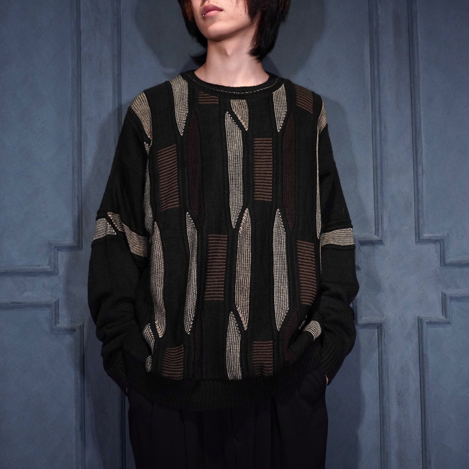 USA VINTAGE Protegé MODE DESIGN 3 D KNIT MADE IN USA|アメリカ古着モードデザイン3 Dニット