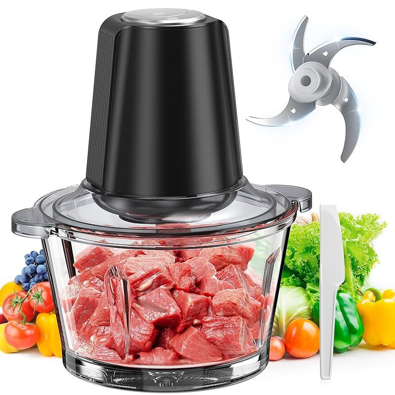 4枚刃フードプロセッサー 2段階スピード 350Wハイパワー 新品 フードプロセッサー 2 0L大容量 ミキサー 二段構造4枚刃 2段変速