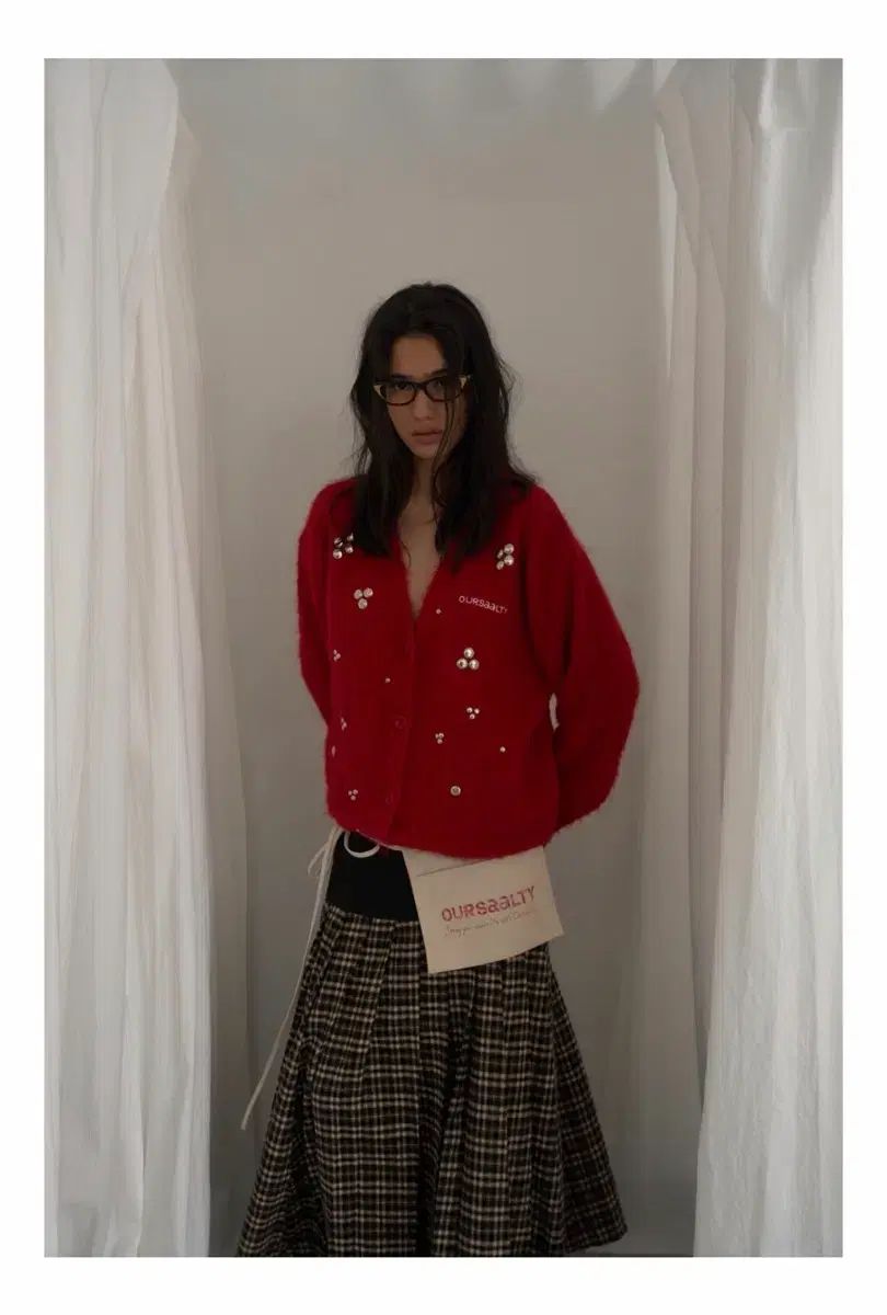 アワーソール Tシャツ Disco Sparkle Cardigan | CherryRed