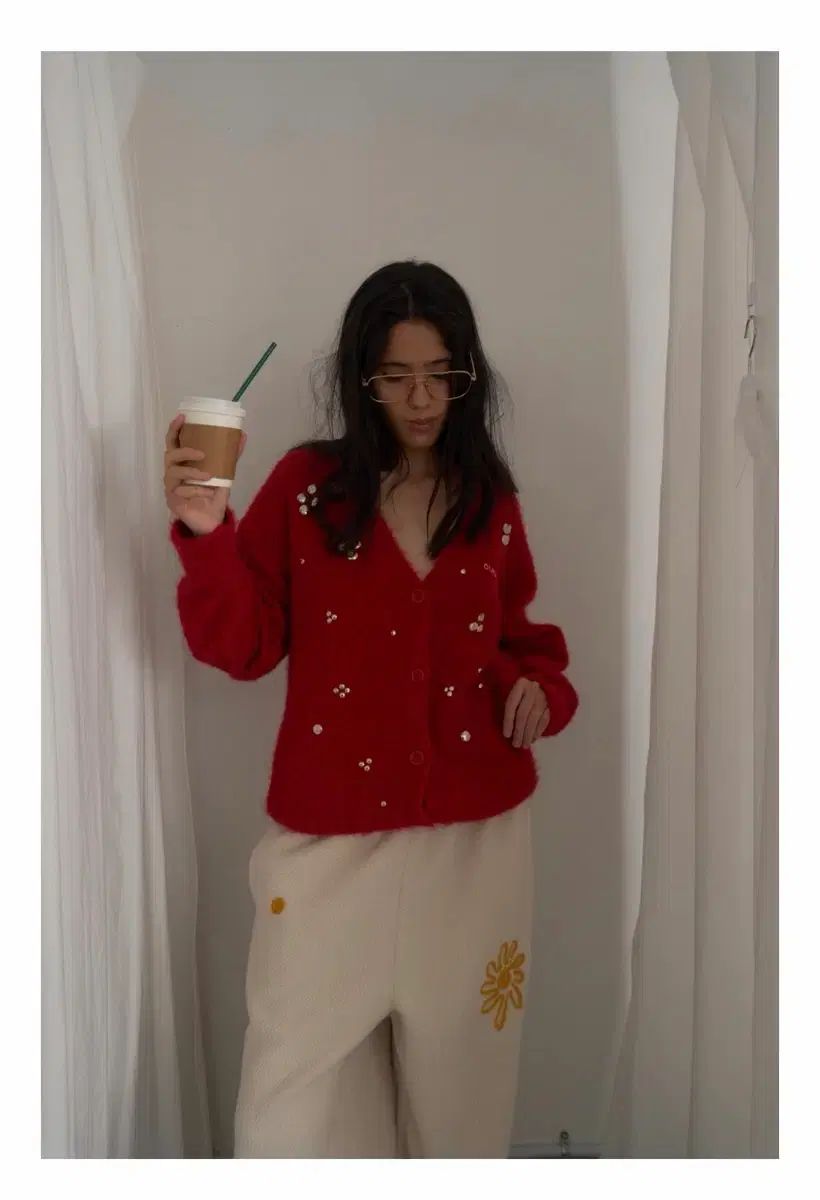 アワーソール Tシャツ Disco Sparkle Cardigan | CherryRed