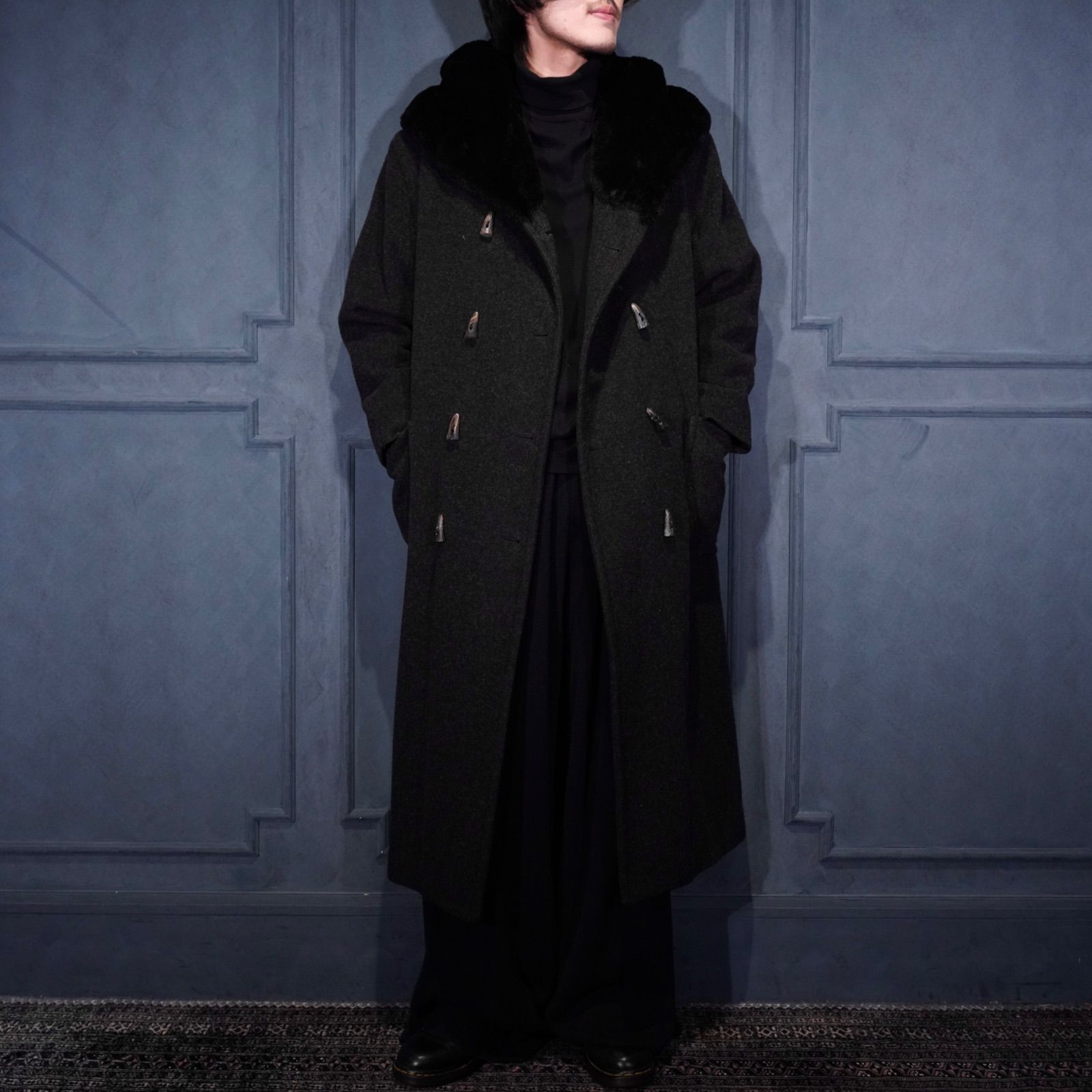 80’s USA VINTAGE LL Bean TOGGLE BUTTON MELTON WOOL COAT MADE IN USA|80年代アメリカ古着エルエルビーントグルボタンメルトンウールコート