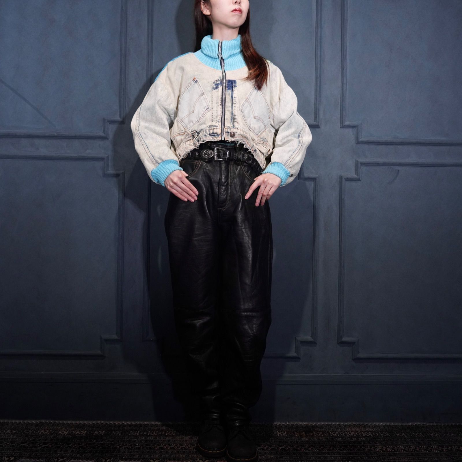 EU VINTAGE METROPOLITANS LEATHER RIDERS PANTS|ヨーロッパ古着レザーライダースパンツ