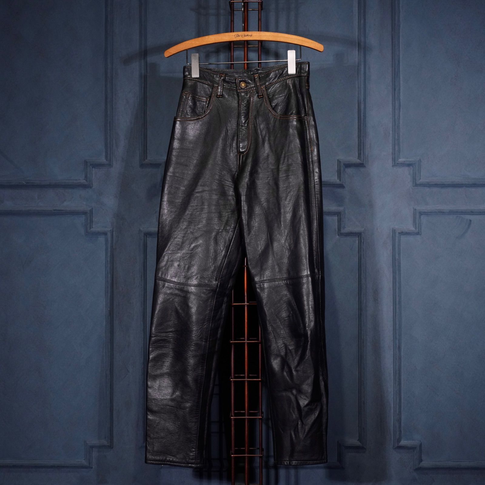  EU VINTAGE METROPOLITANS LEATHER RIDERS PANTS|ヨーロッパ古着レザーライダースパンツ その他 パンツ