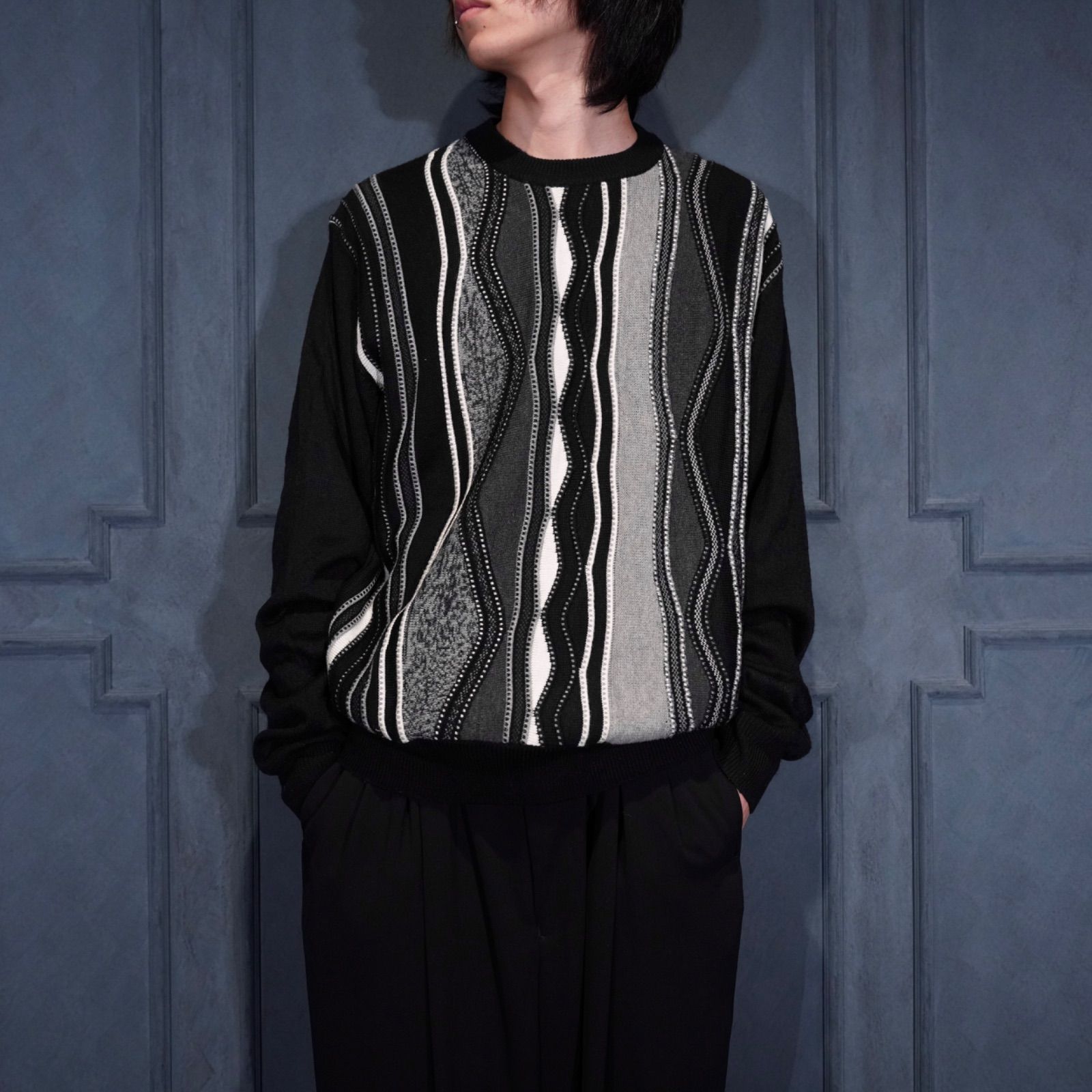 EU VINTAGE MODE DESIGN 3 D KNIT|ヨーロッパ古着モードデザイン3 Dニット