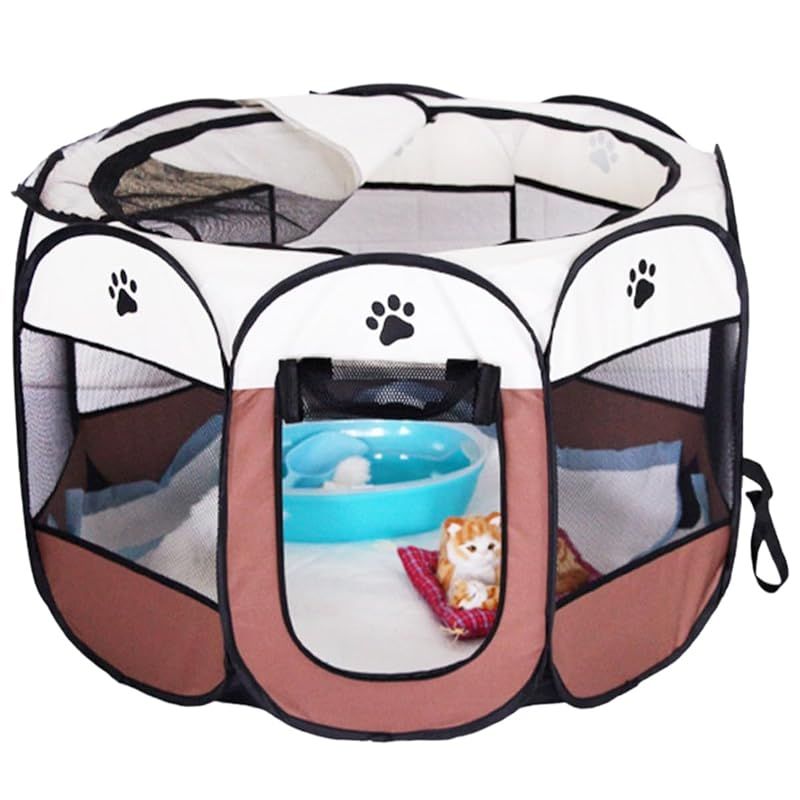 Cutety 持ち運べる 折りたたみ式 ペットサークル 犬 猫 防災 アウトドア サークル ゲージ 中型犬対応 (Lサイズ × オー Cutety パッと開く 折りたたみ式 ペットサークル 犬 猫 防災 アウトドア サークル ゲージ 中型犬対応 (XLサイズ×ブラウン) 0 -  メルカリ