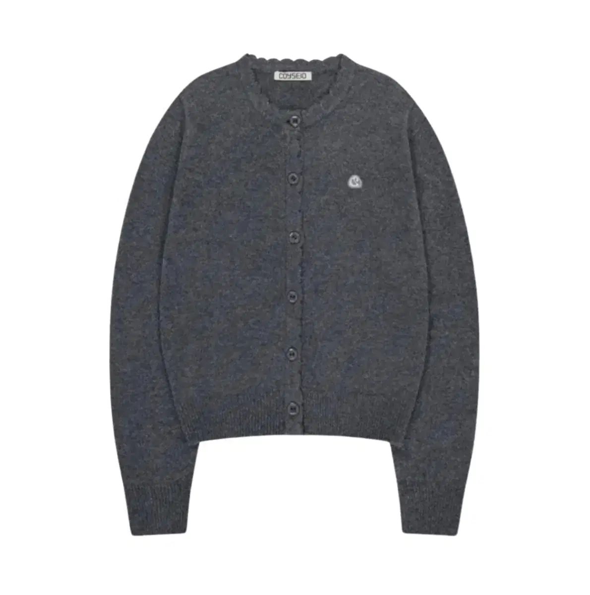 イッセイミヤケ レイ フラワー カーディガン グレー