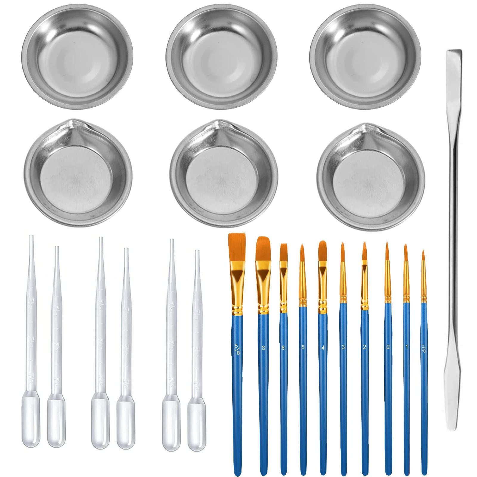 サムコス プラモデル 塗装セット 23点セット 塗装筆 10本 調色スティック 1本 塗料皿 スポイト 6本 塗装用具