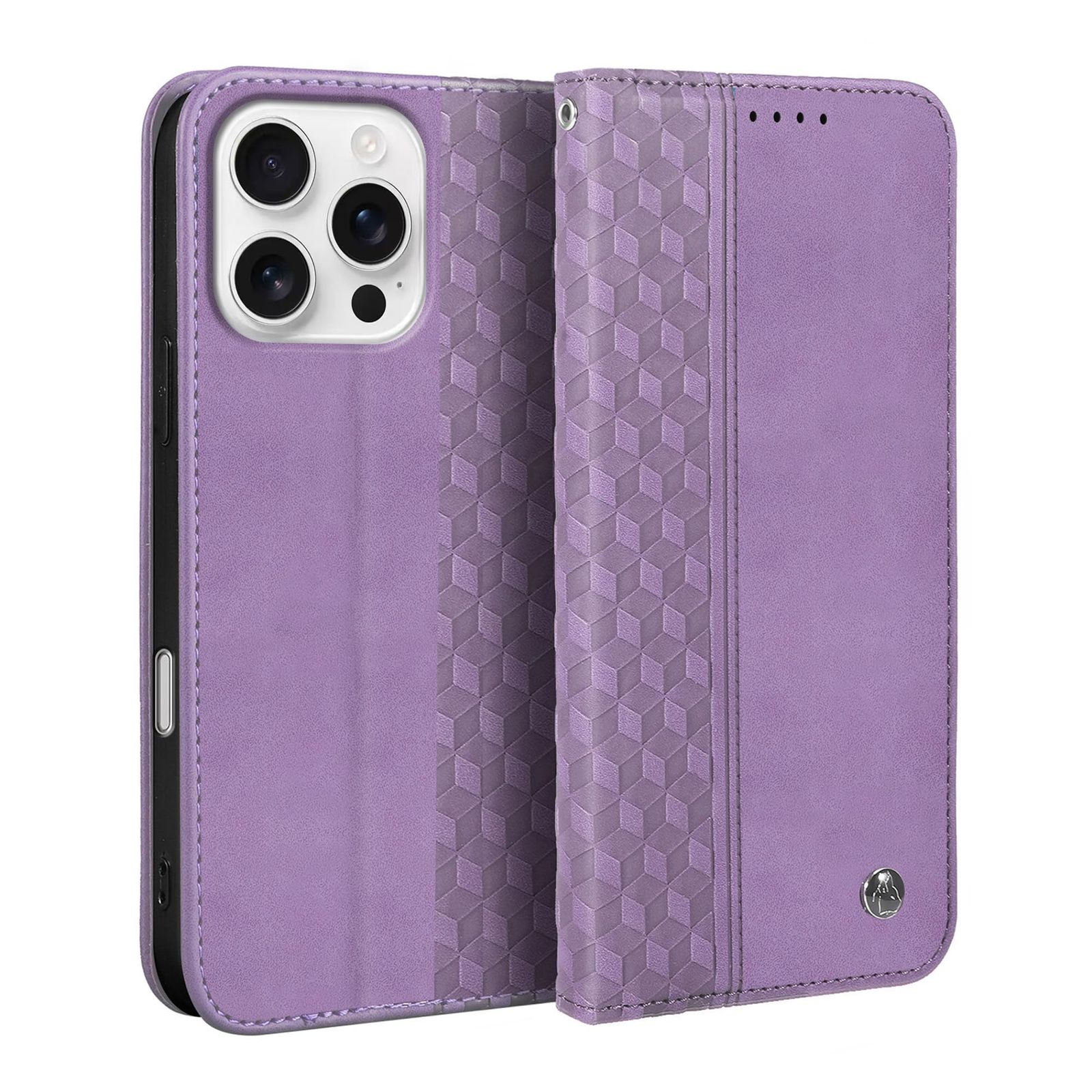 iPhone 16 Pro Max ケース 手帳型 アイフォン16プロマックス ひし形柄 マグネット式 スタンド機能 ProMax 携帯カバー カード収納 財布型