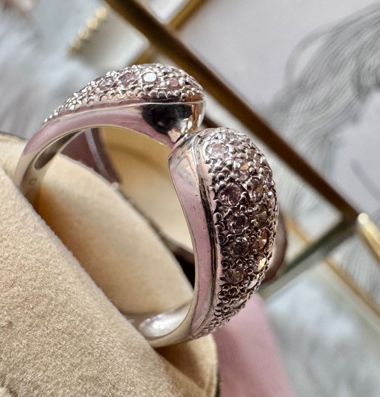 鑑別書付き◇Pt900*天然ピンクダイヤモンドリング*12号*プラチナ