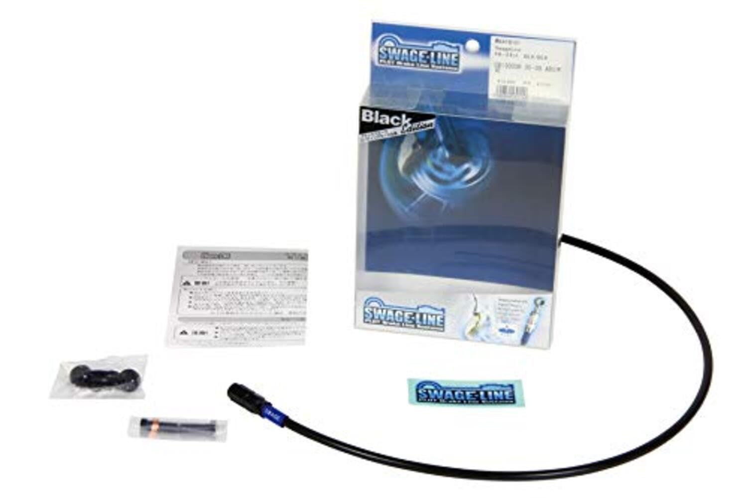 プロト SWAGE LINE|スウェッジライン ブレーキホースキット フロント用 アルミ ブラック |ブラックスモーク BAFB 039 | HONDA NSR 50|80 87-99