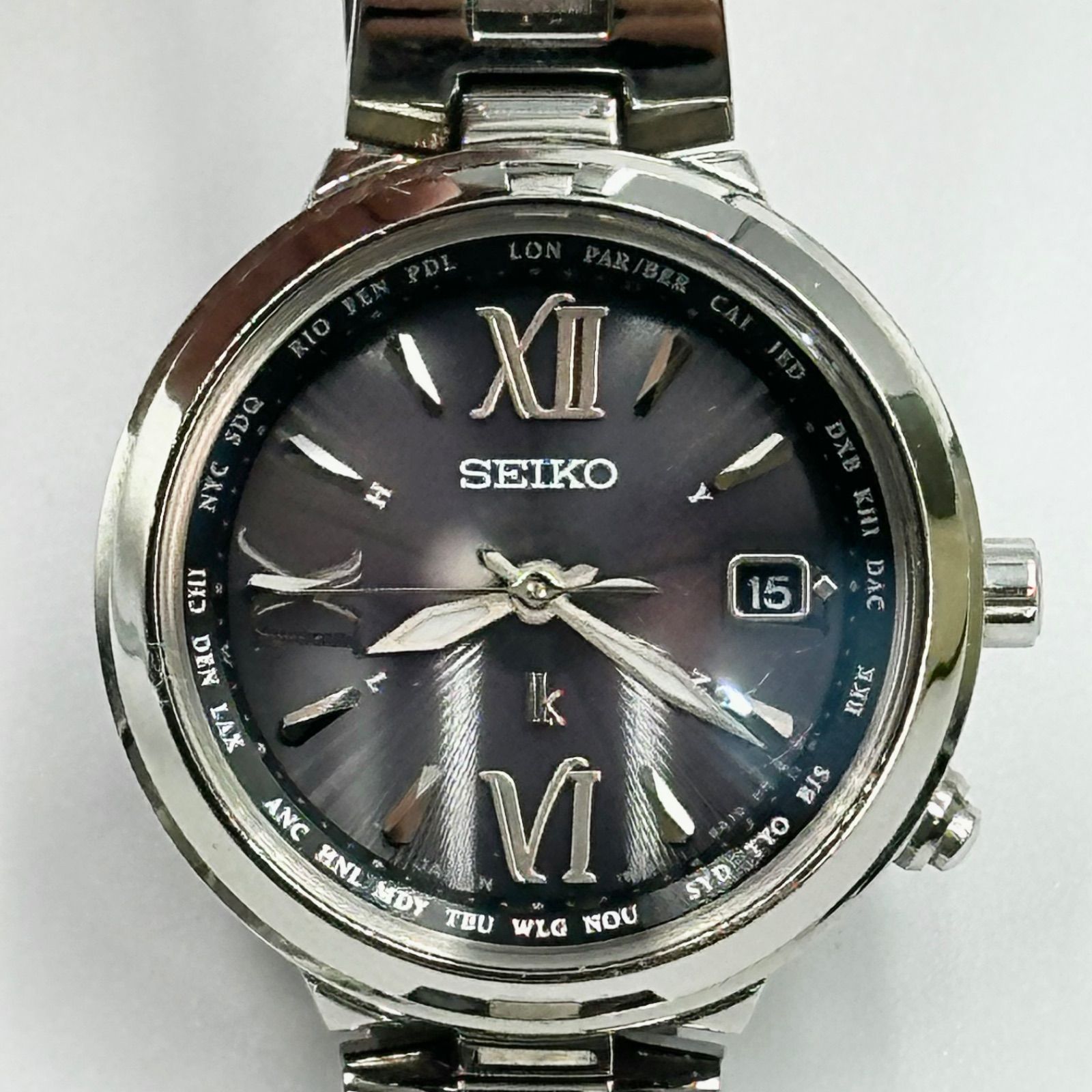 24時間以内発送 SEIKO セイコー ルキア ソーラー電波 腕時計 電波ソーラー 1 B 25-0 AL 0