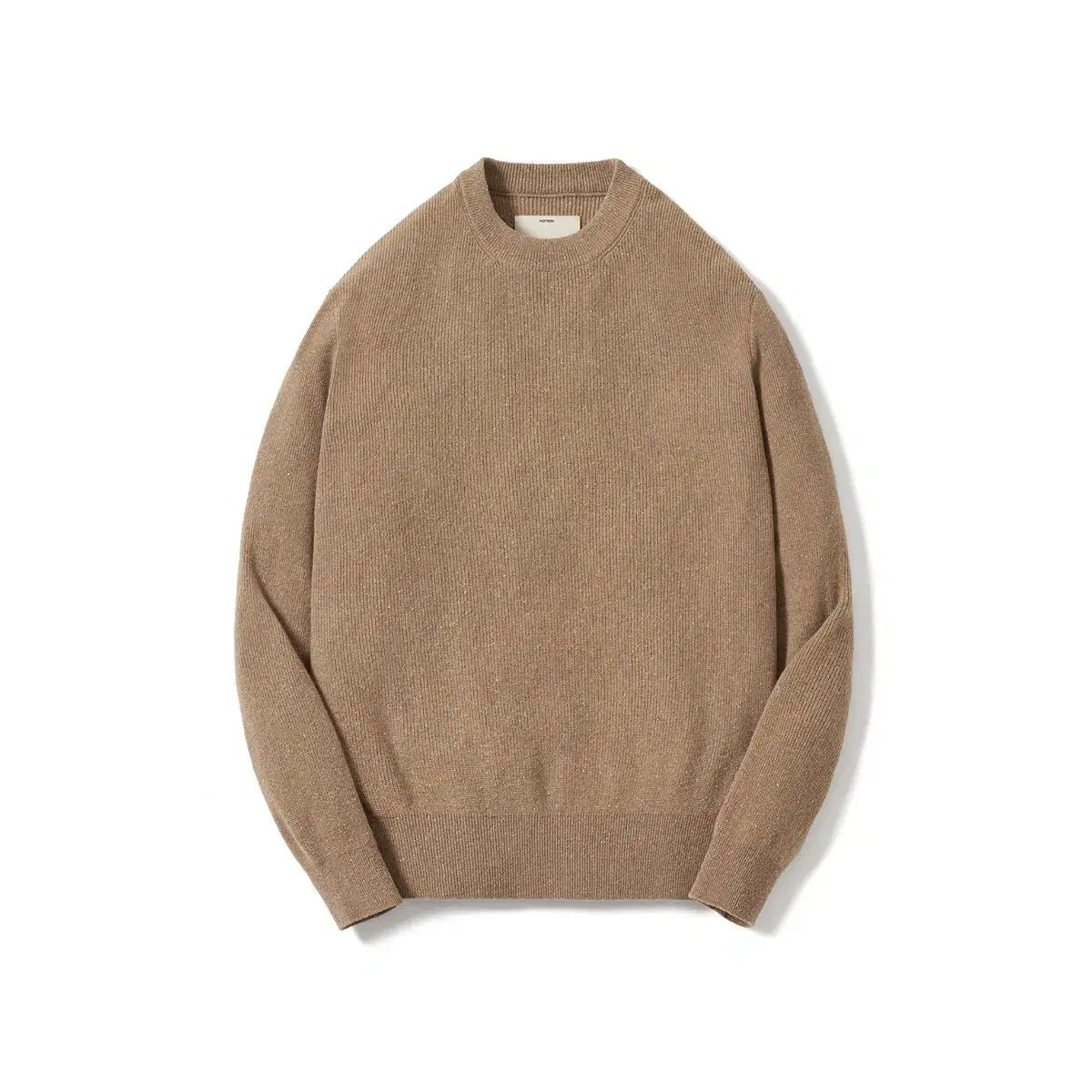 ポッタリー ウールシルク コンフォート クルーネック ニット ベージュ