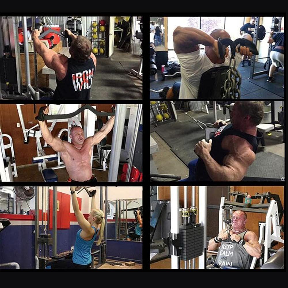 ジム|ホームケーブルマシンアタッチメント フィットネス設備アクセサリー 漕艇トレーニングハンドル ラットプルダウンバー スリッププルバー