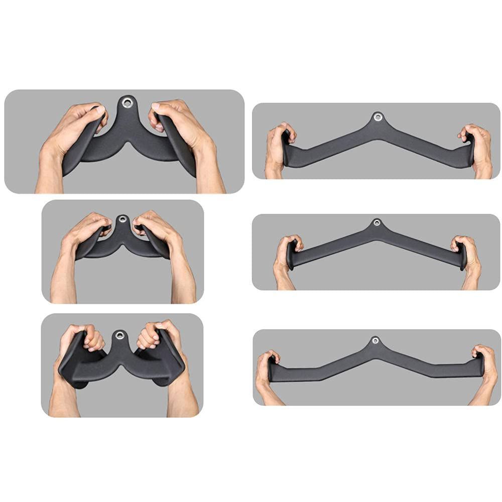  ジム ホームケーブルマシンアタッチメント フィットネス設備アクセサリー 漕艇トレーニングハンドル ラットプルダウンバー スリッププルバー その他 文房具 事務用品