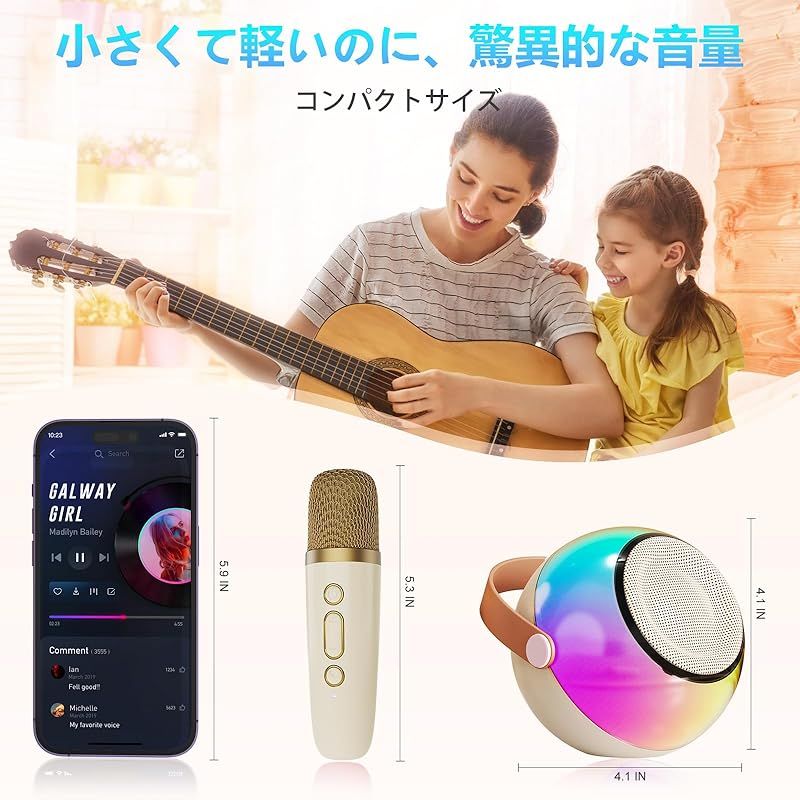 JYX スピーカーセット Bluetooth 5.0対応 ワイヤレスマイク スピーカー