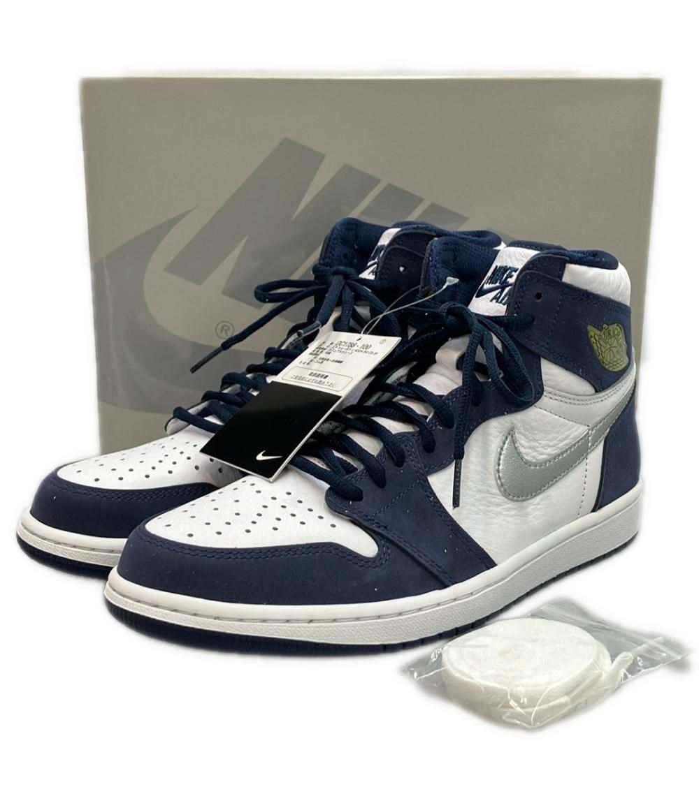 エアジョーダン ナイキ ハイカットスニーカー ホワイト|ミッドナイトネイビー 1 ハイ OG CO JP DC 1788-100 メンズ SIZE 27.5 L Air Jordan NIKE