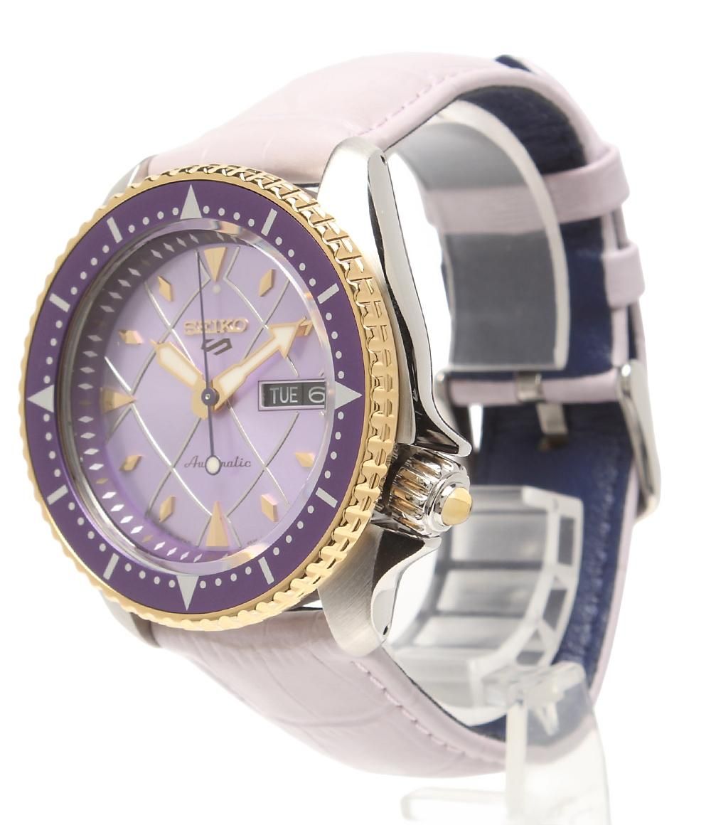 セイコー 腕時計 ジョジョの奇妙な冒険 黄金の風コラボ パンナコッタ フーゴ＆パープル ヘイズモデル 5スポーツ AR 36-07 V 0 自動巻き パープル メンズ SEIKO