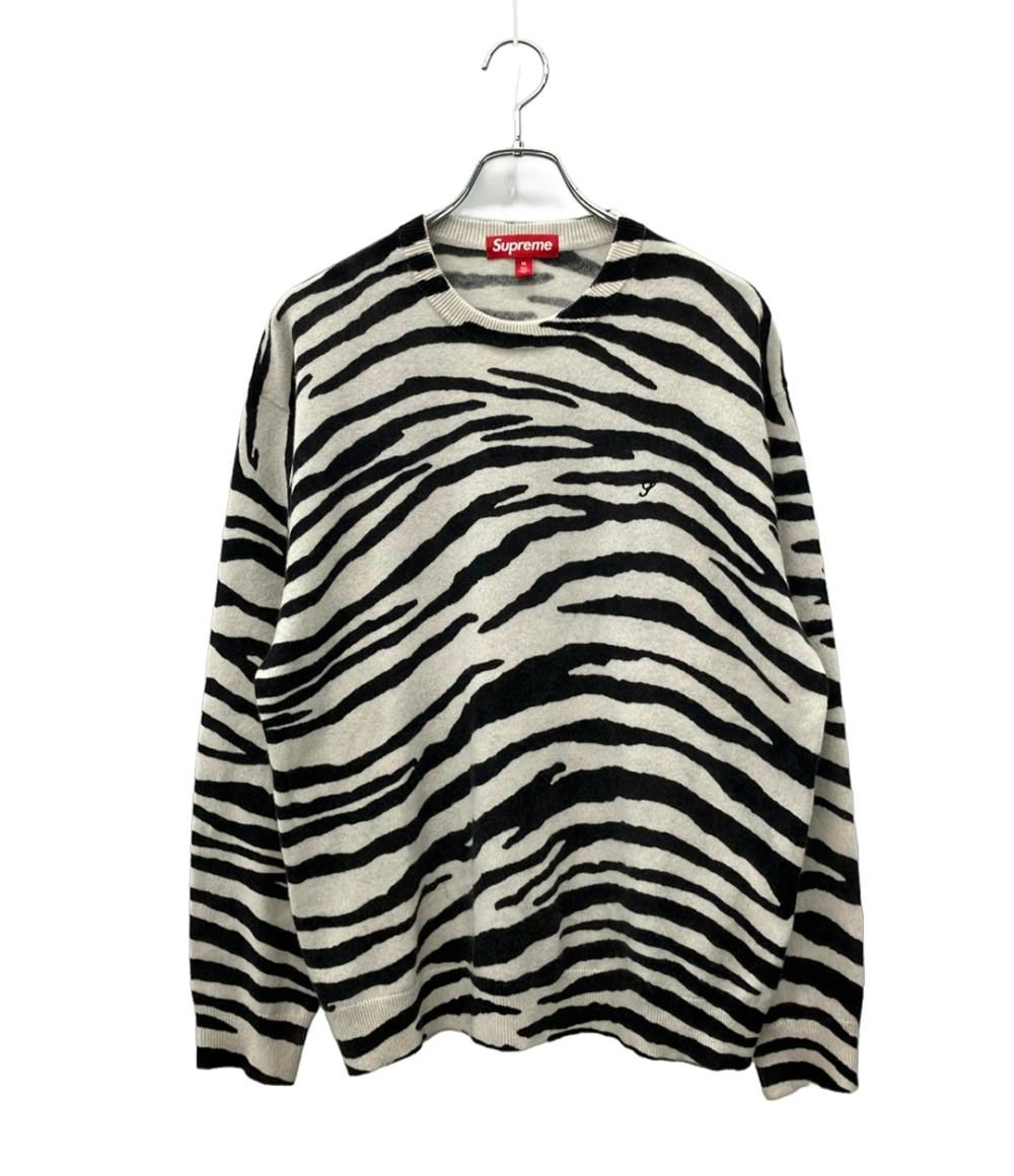 シュプリーム 長袖ニット 24 SS CASHMERE SWEATER ZEBRA ストリート メンズ SIZE M Supreme
