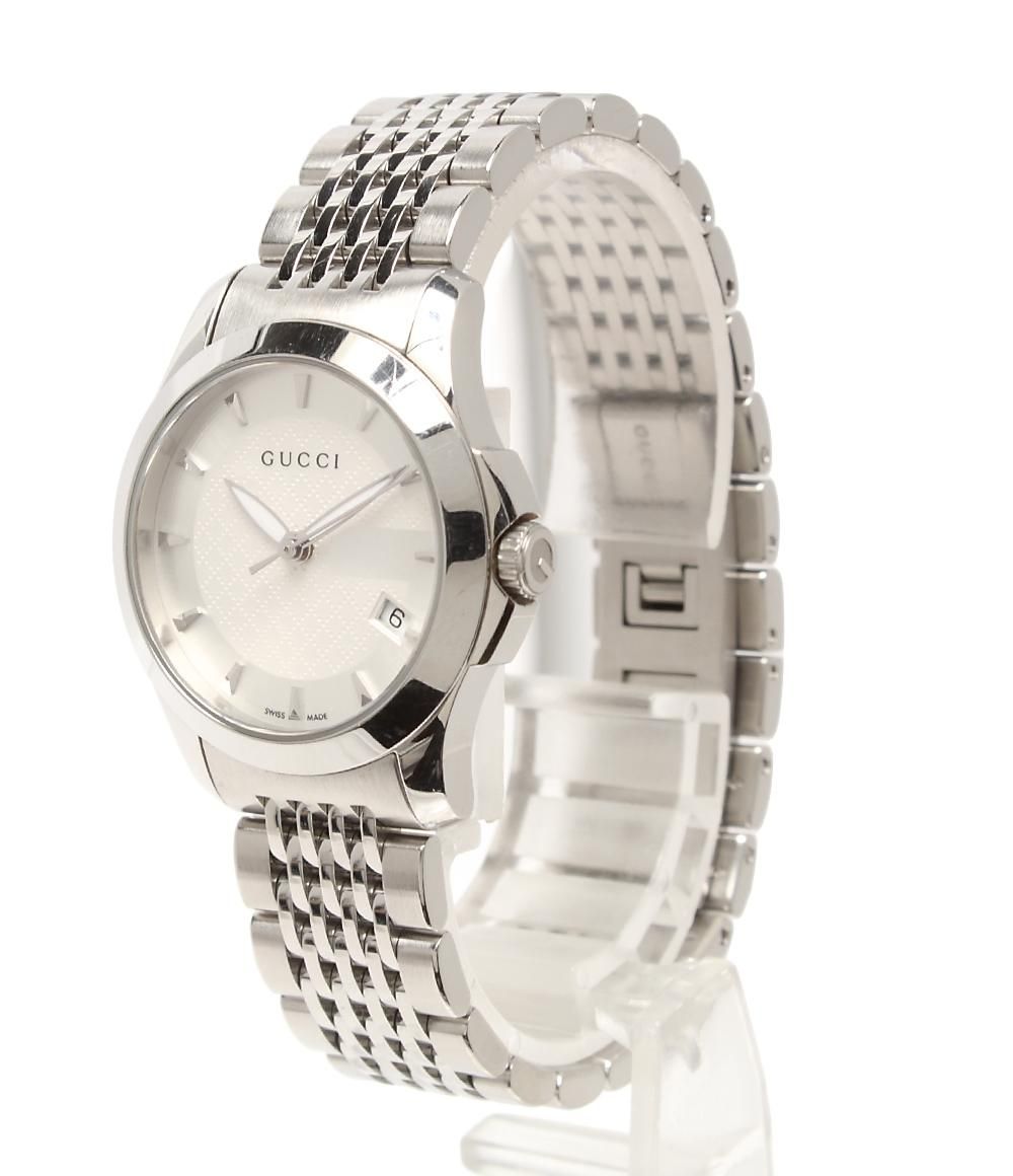 グッチ 腕時計 Gタイムレス 126.5 クオーツ ホワイト レディース GUCCI