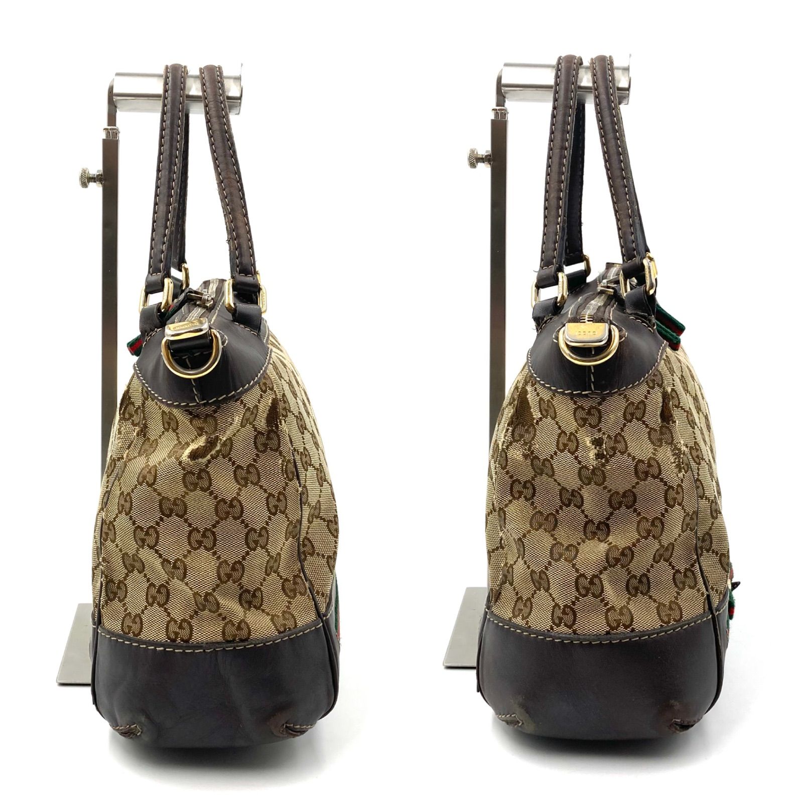 GUCCI グッチ シェリーライン GGキャンバス 2way トートバッグ