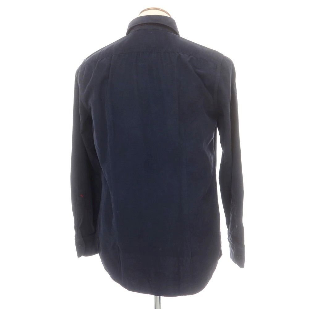 グランシャツ Glanshirt コーデュロイ カジュアルシャツ ネイビー サイズ40 メンズ チェスターコート ワンポイント