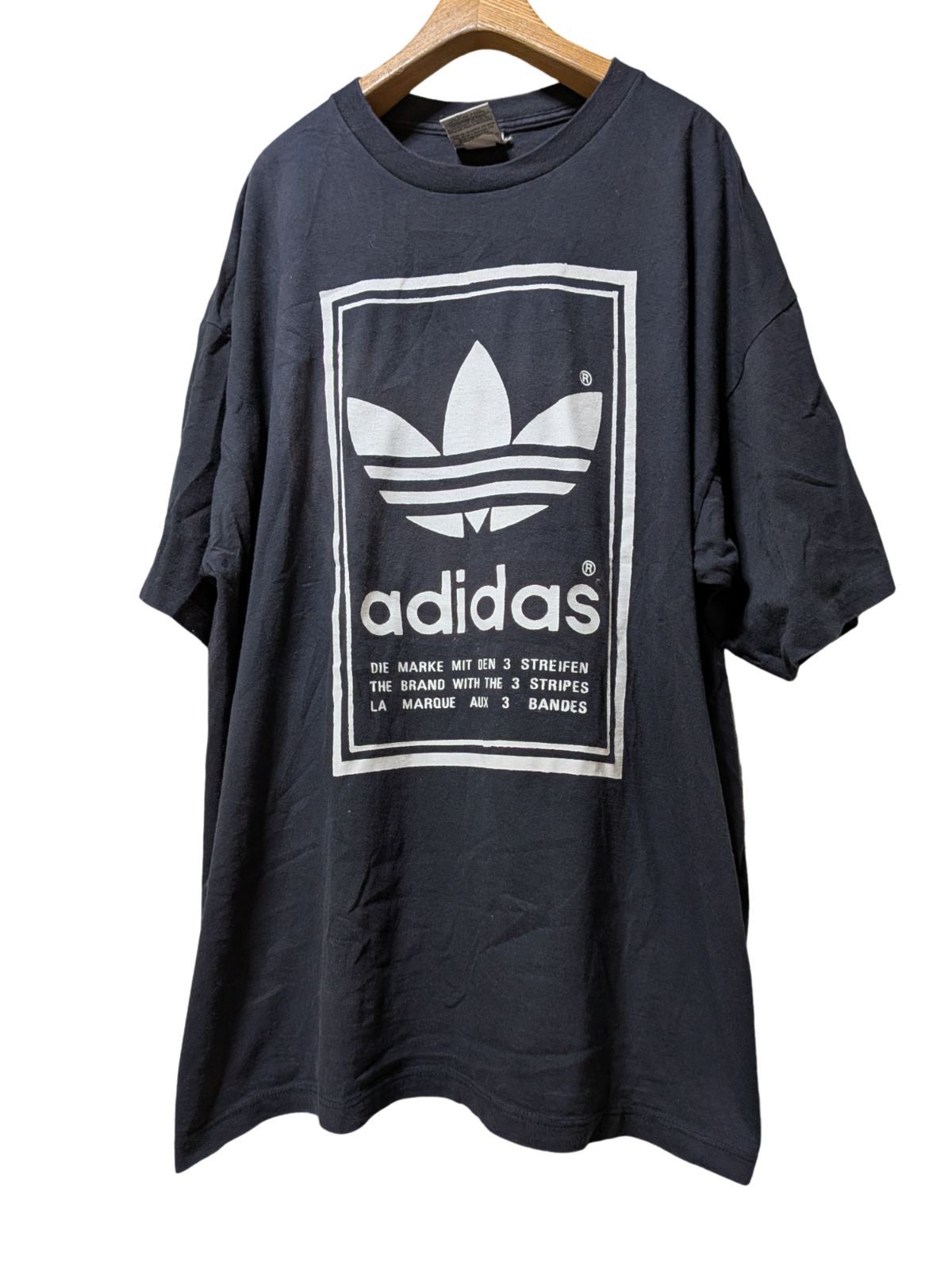 90s USA製 万国タグ adidas 両面トレフォイルロゴ ﾒﾝｽﾞ XXL used