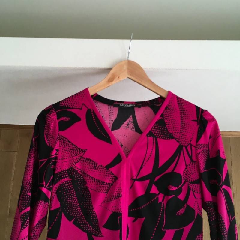 極美品 LEONARD レオナール カンカン素材 ワンピース38 0710214 - メルカリ