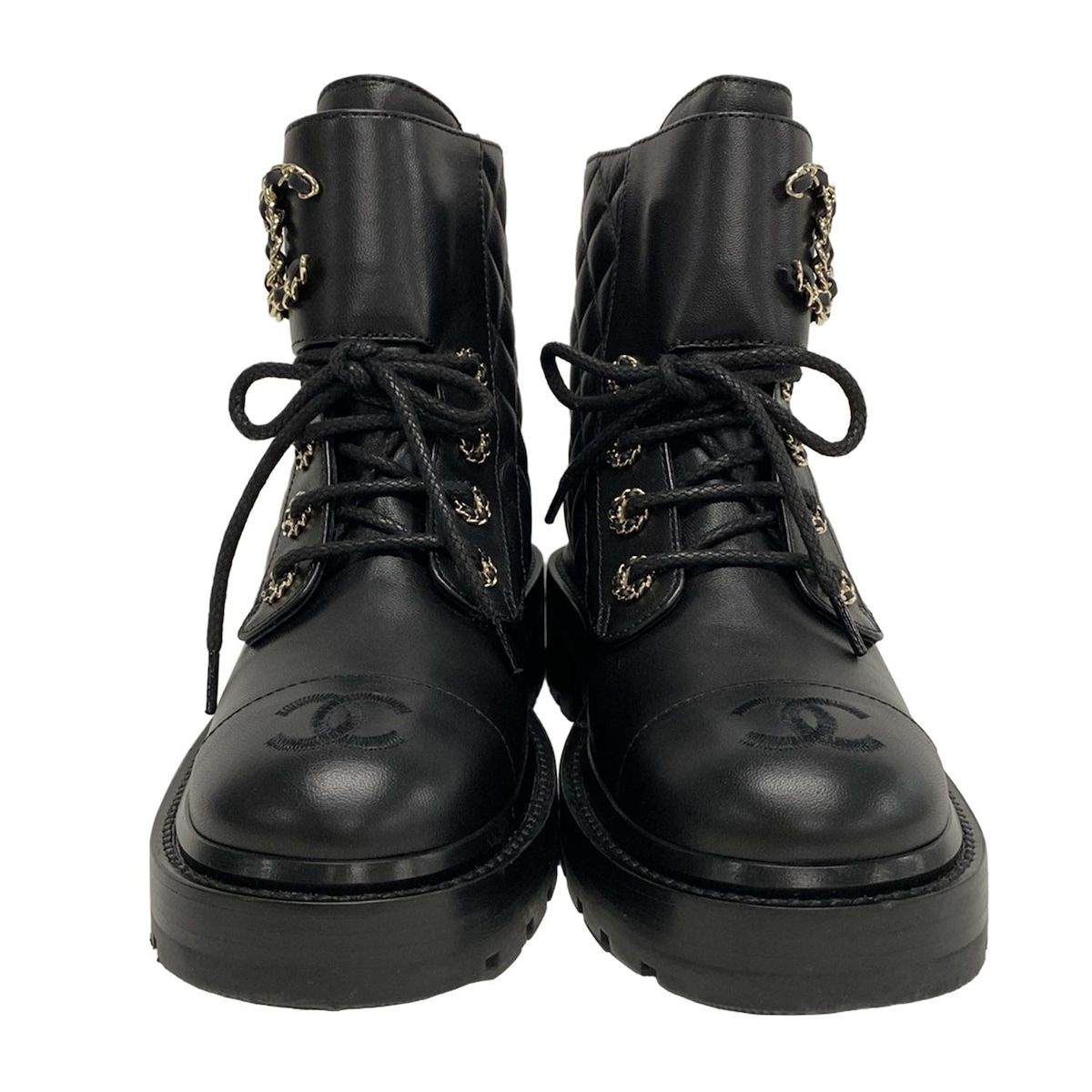 CHANEL(シャネル) ショートブーツ 36 C レディース - G36424 黒