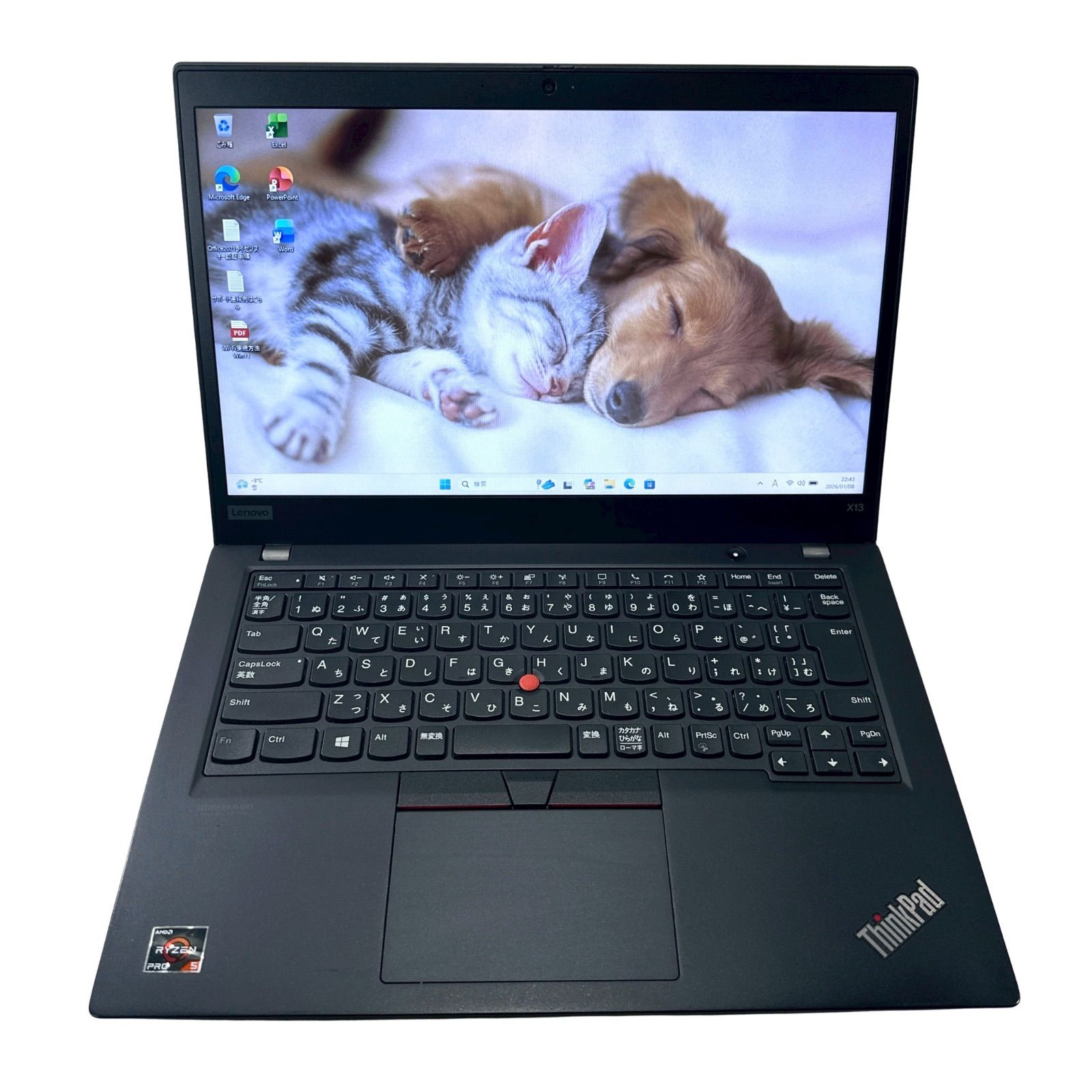 美品 Lenovo ThinkPad X13 Ryzen5 PRO 4650U 16GB SSD512GB 13.3型