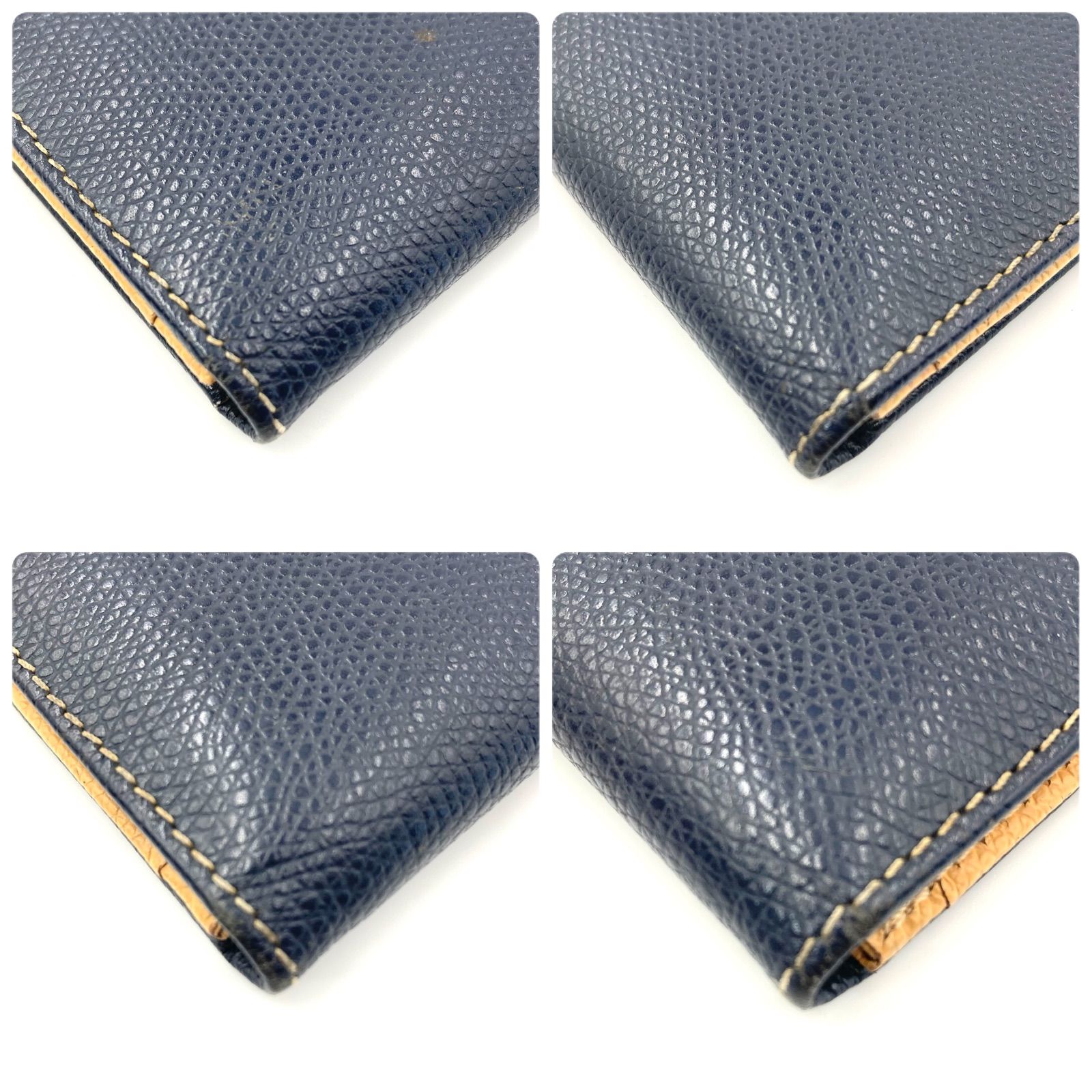 □美品□CELINE セリーヌ 名刺入れ カードケース レザー 本革 ダーク