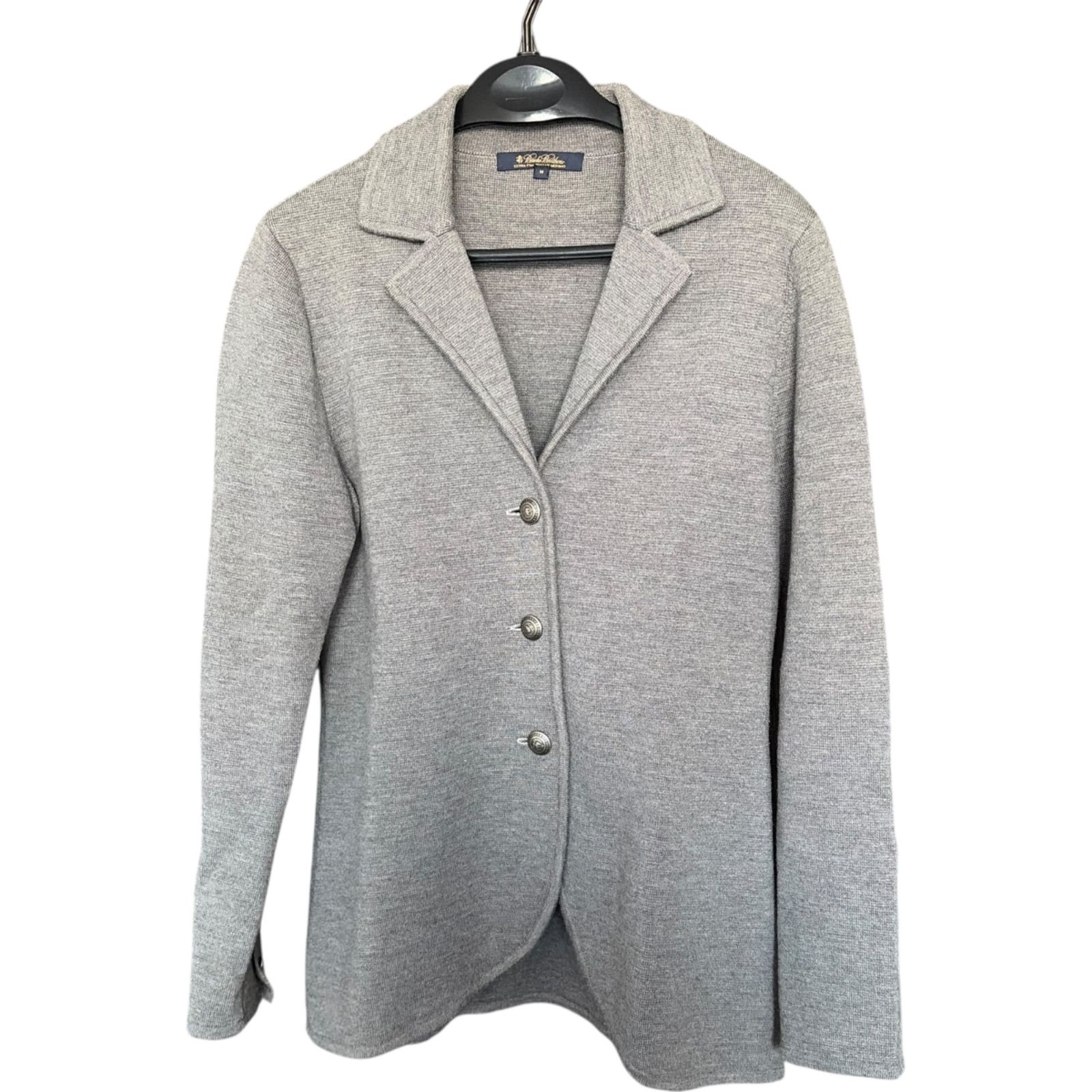 Z1708 BrooksBrothers ブルックスブラザーズ ニット ジャケット グレー 