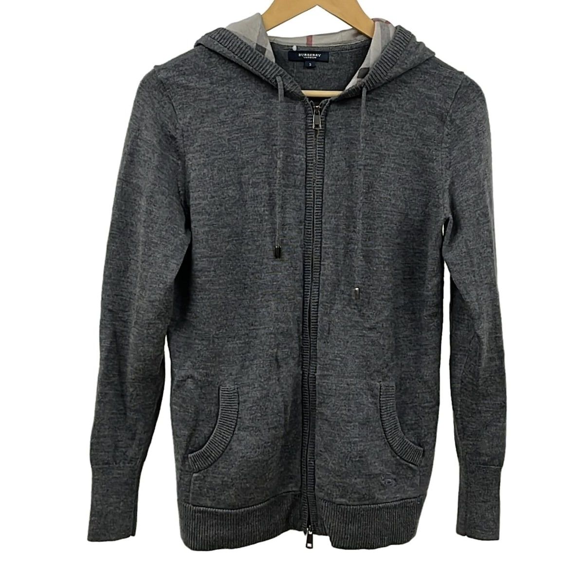 Burberry LONDON バーバリーロンドン パーカー サイズ2 M レディース - グレー 長袖|ジップアップ