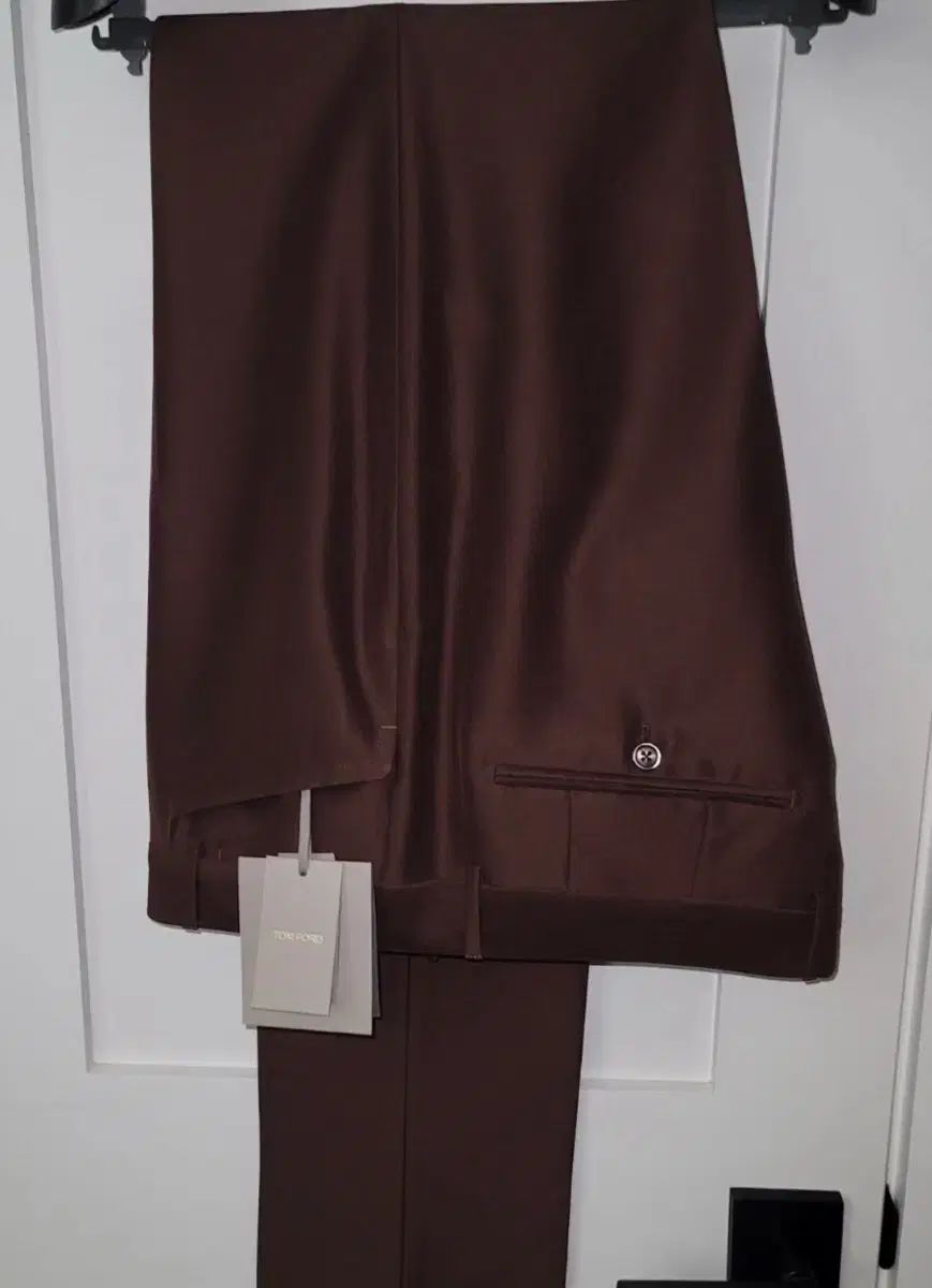 TOM FORD トムフォード シルク スラックス ブラウン