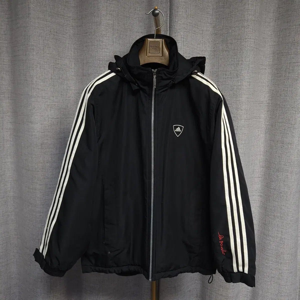 95-100 アディダス オールドスクール キルティング フード ウィンドブレーカー アウター