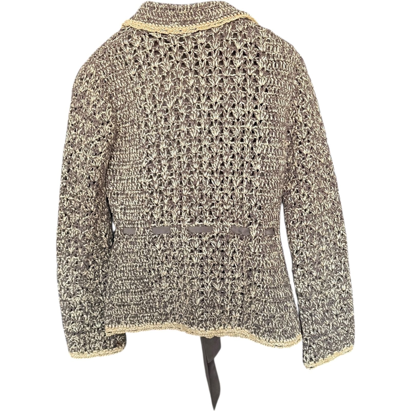 Z1708 MOSCHINO モスキーノ ジャケット ツイード ニット ベージュ