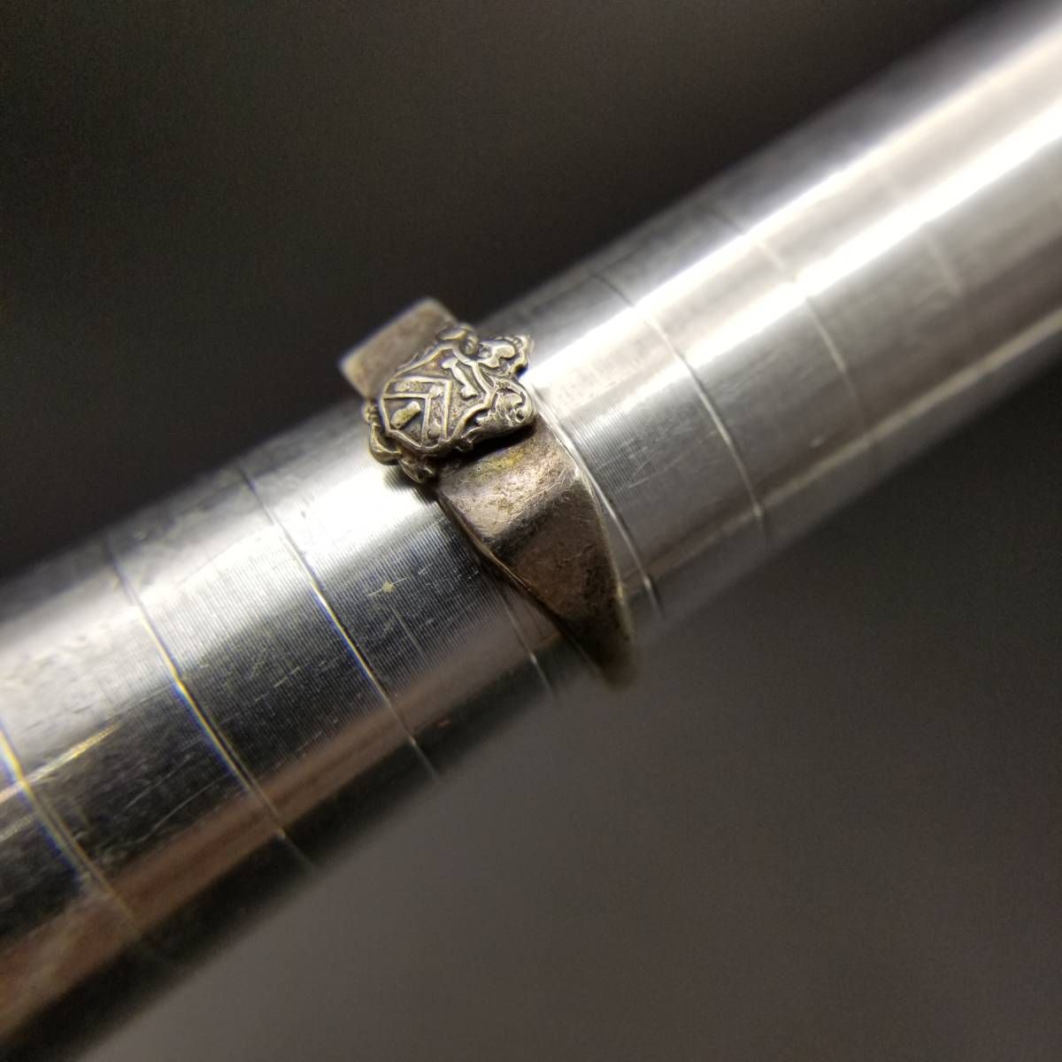  シグネット 家紋 925 シルバー ヴィンテージ リング 銀 指輪 2 g Family Crest|Class ring Style メンズ クラシック R 8-E リング 指輪 アクセサリー