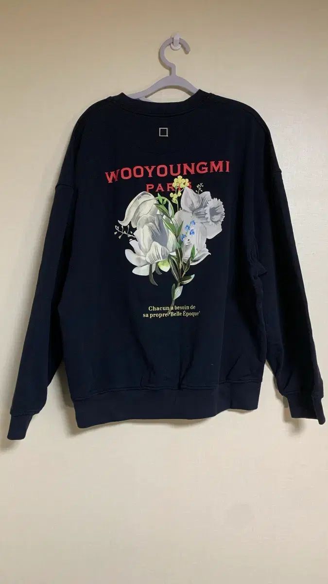 WOOYOUNGMI ウーヨンミ フラワー プリンティング スウェット ネイビー